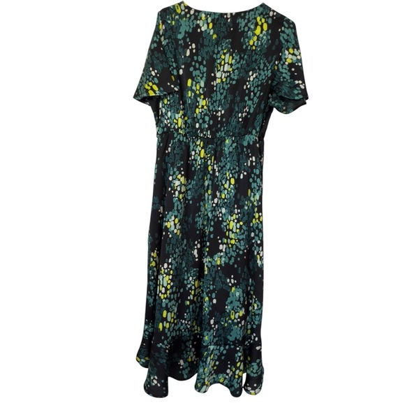 Torrid Midi Abstract Bubble Charm Flutter  Sleeve Brunch Boho Wrap Dress - Picture 8 of 12